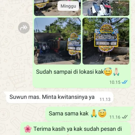 Pengiriman Papan Bunga Duka Blimbing